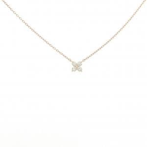 ヴァンドーム フラワー ダイヤモンド ネックレス 0.10CT