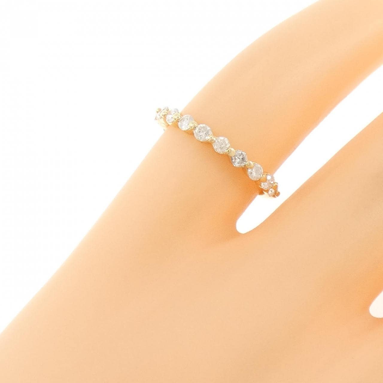 K18YG ダイヤモンド ピンキーリング 0.32CT