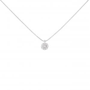 PT950/PT850 フラワー ピンクダイヤモンド ネックレス 0.03CT