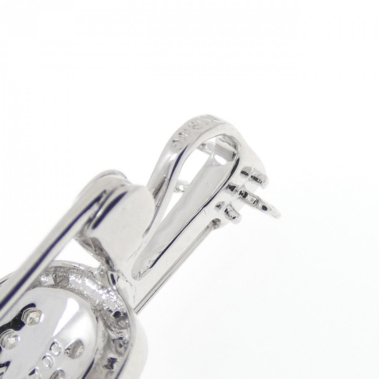 K18WG ダイヤモンド ブローチ 0.25CT