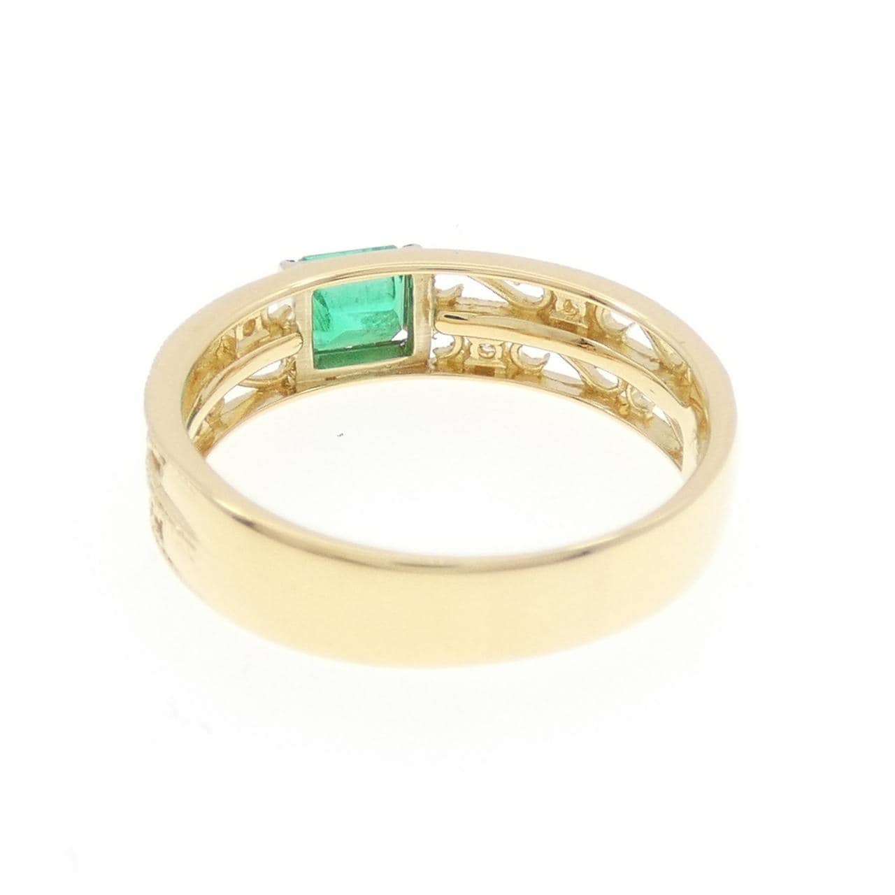 K18YG エメラルド リング