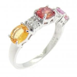 K18WG サファイヤ リング 1.37CT