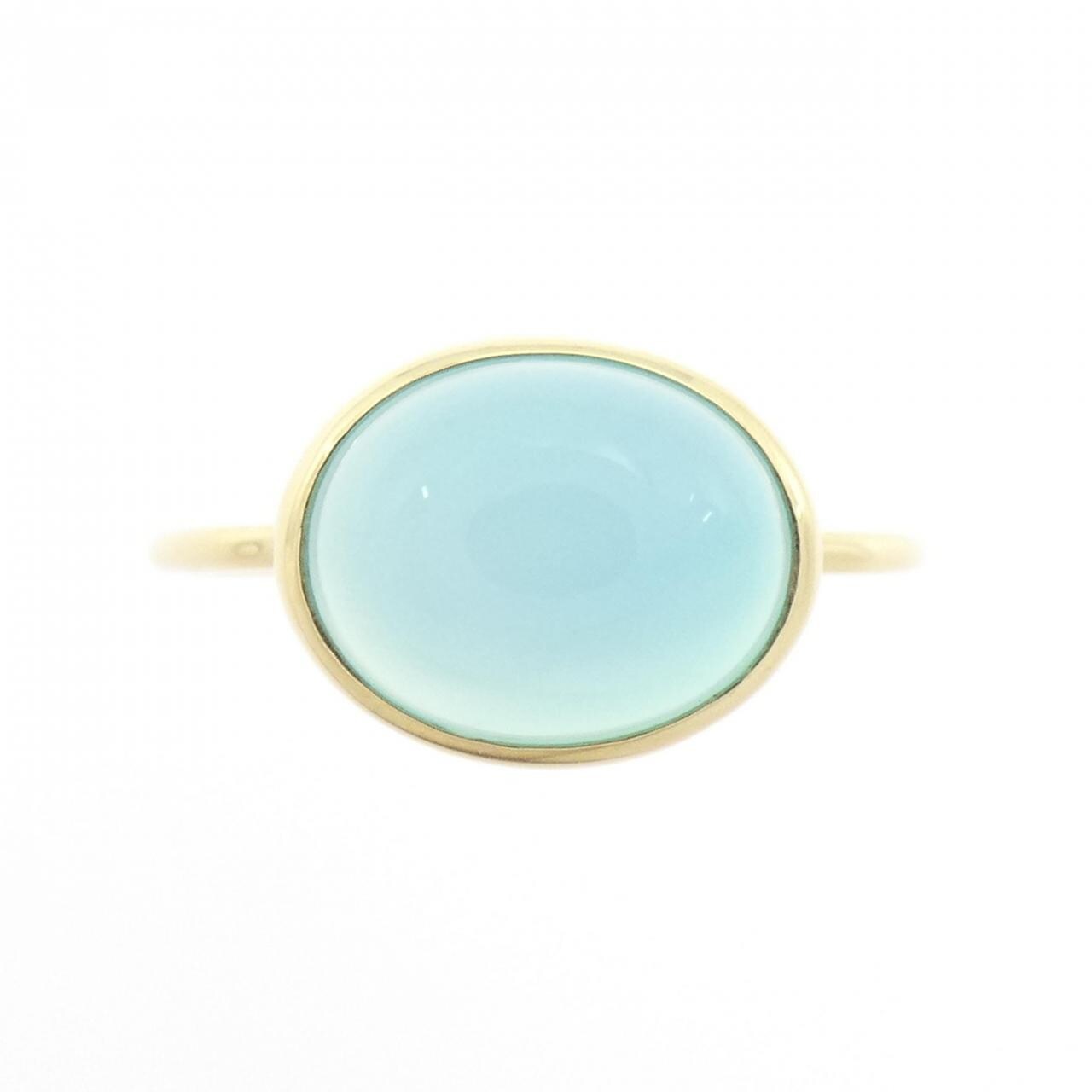 K18YG カルセドニー リング 1.80CT