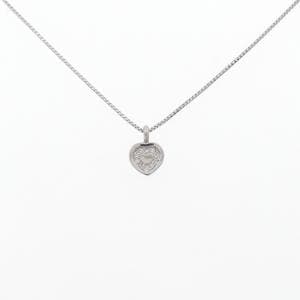 PT ハート ダイヤモンド ネックレス 0.05CT