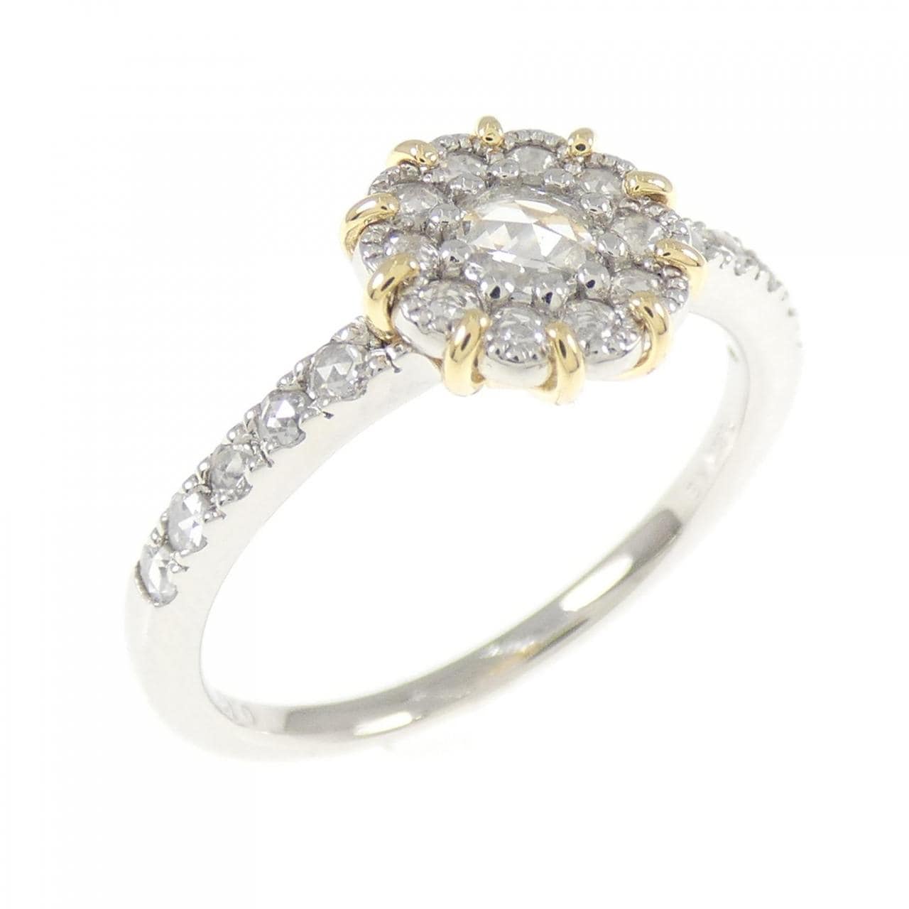 PT900/K18YG ダイヤモンド リング 0.10CT