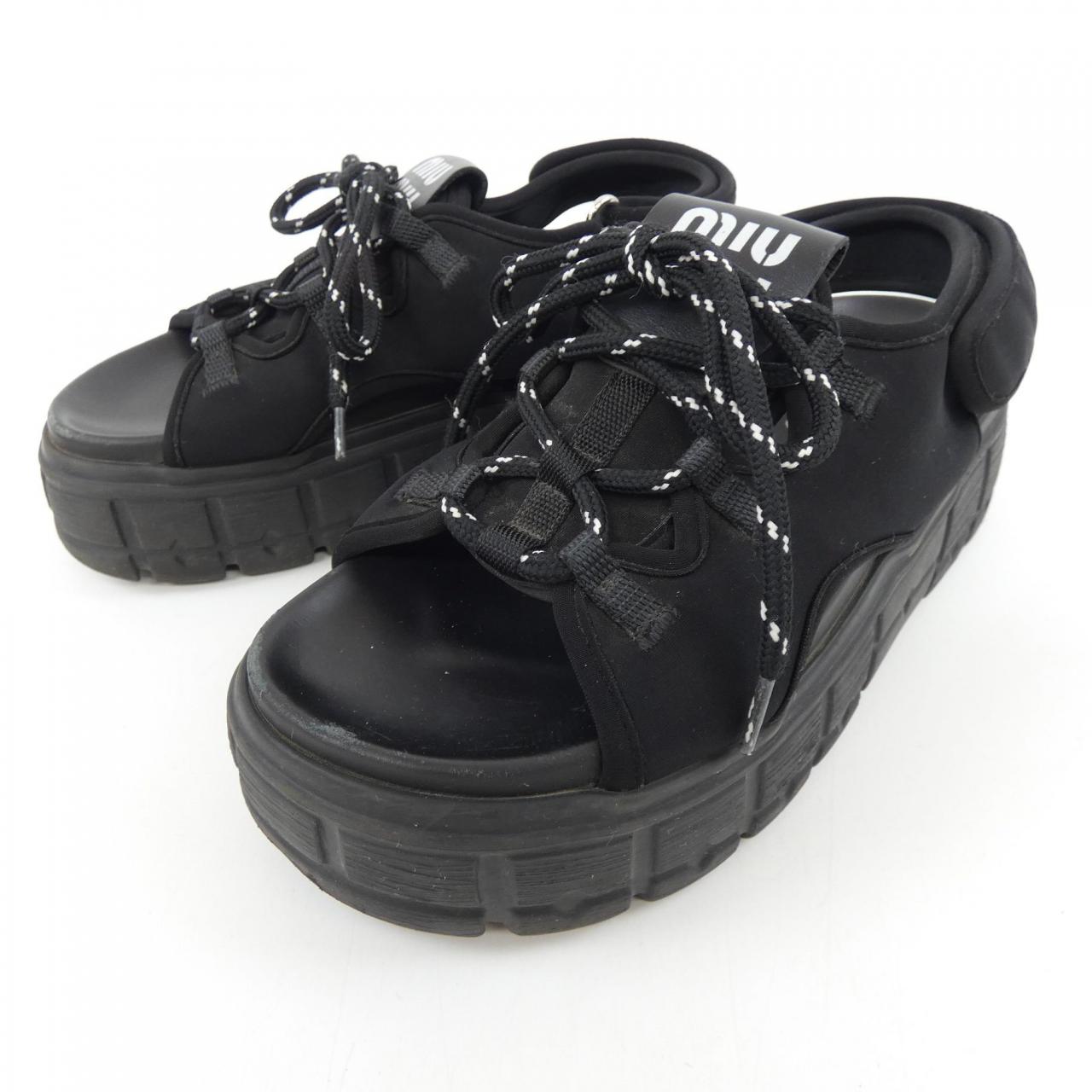 ミュウミュウ MIU MIU チャンキーネオプレン MIU MIU ロゴ 5X418E サンダル