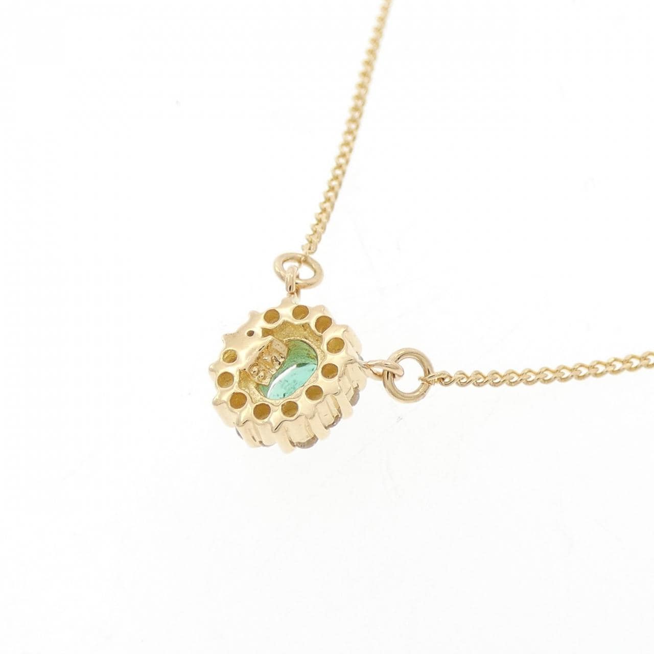K18YG emerald necklace