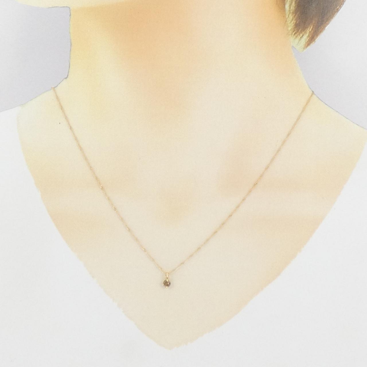 K18YG ソリティア ダイヤモンド ネックレス 0.2CT