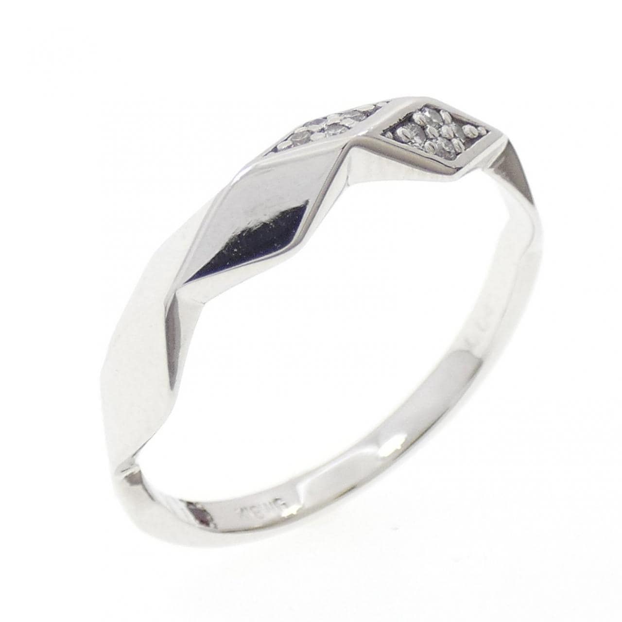 K18WG ダイヤモンド リング 0.04CT