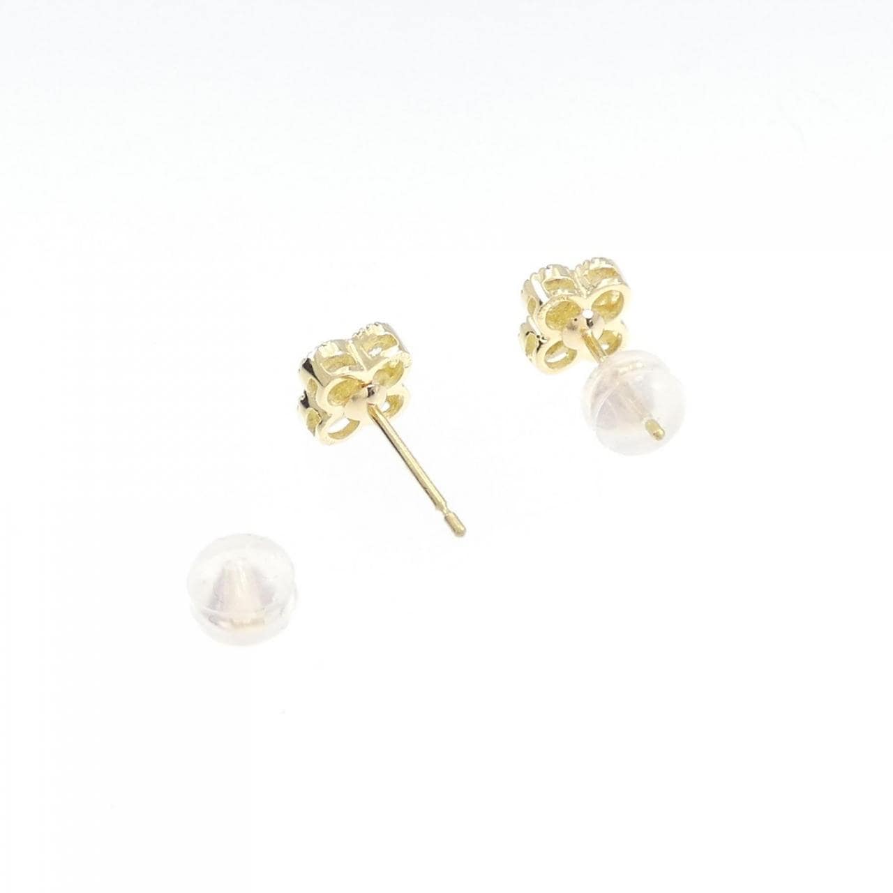 [BRAND NEW] K18YG flower Diamond earrings 0.506CT