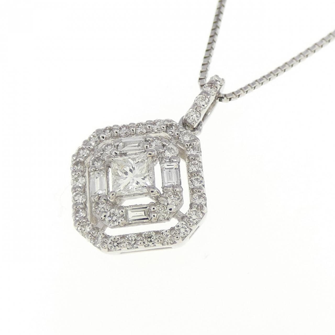 【新品】PT900/PT850 ダイヤモンド ネックレス 0.30CT