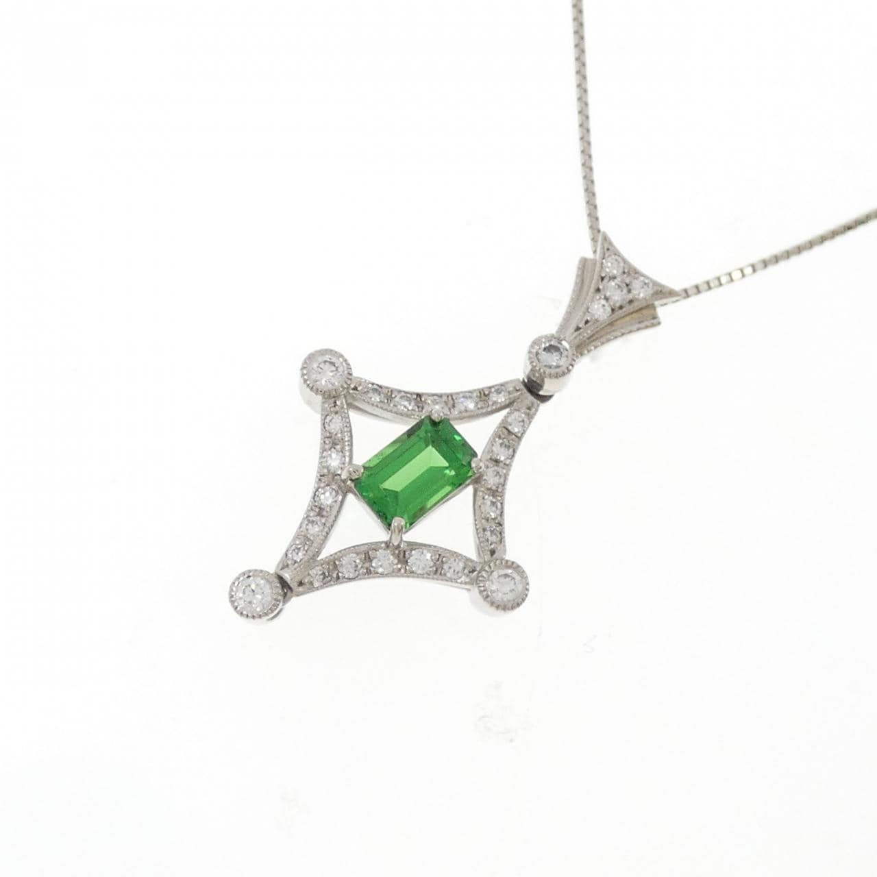 PT900/PT850 ガーネット ネックレス 1.00CT