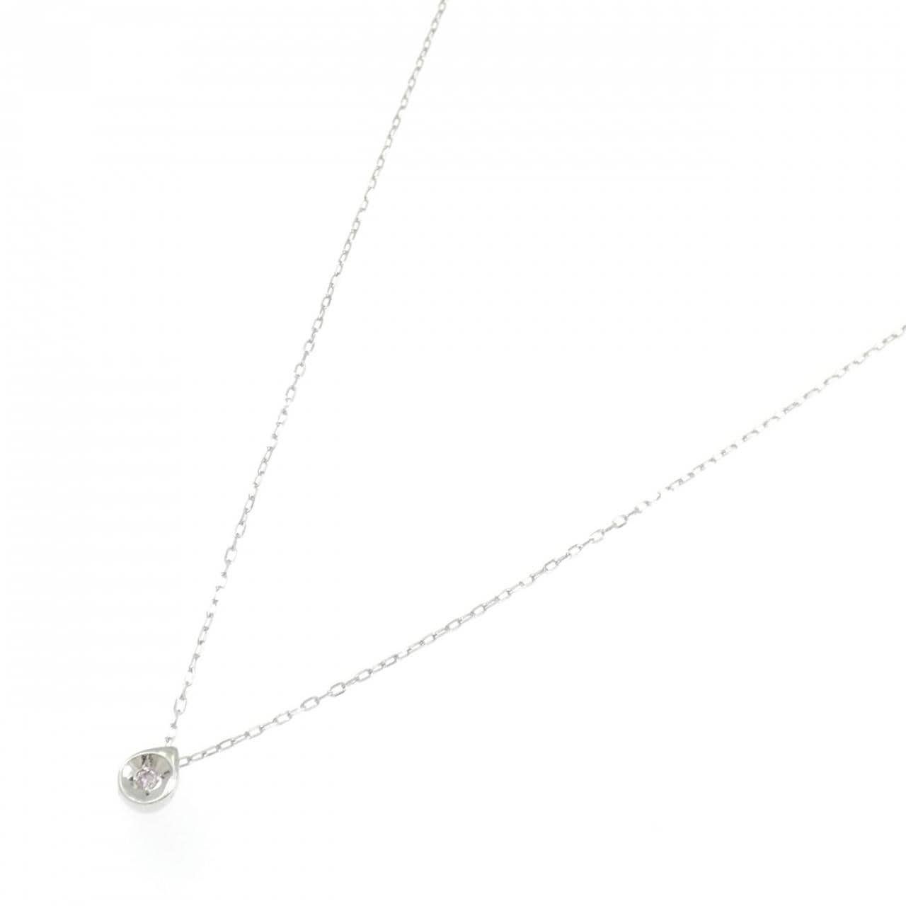 PT900/PT850 ピンクダイヤモンド ネックレス 0.02CT