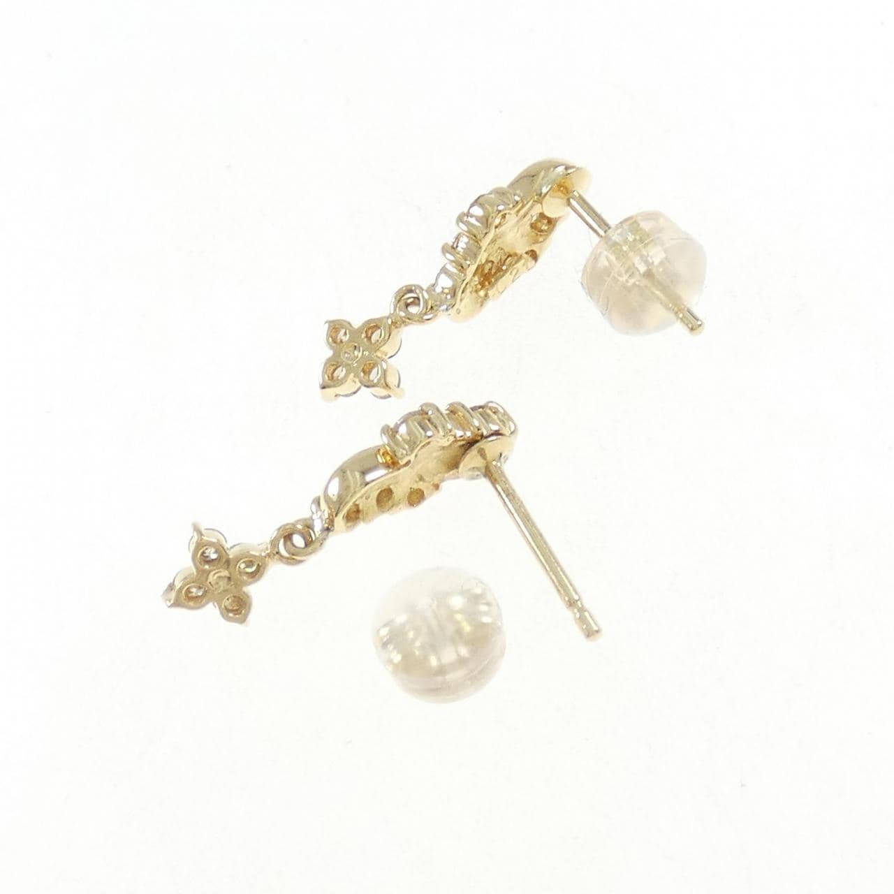 K18YG 花朵鑽石耳環 0.43CT