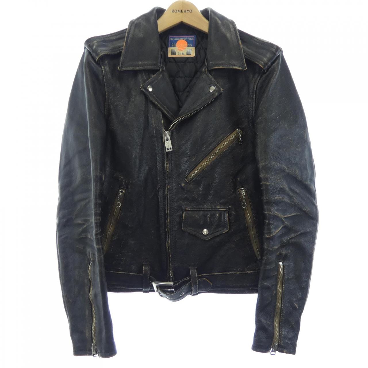 ブラックミーンズ BLACK MEANS 945-74GJ57-1 レザーライダースジャケット