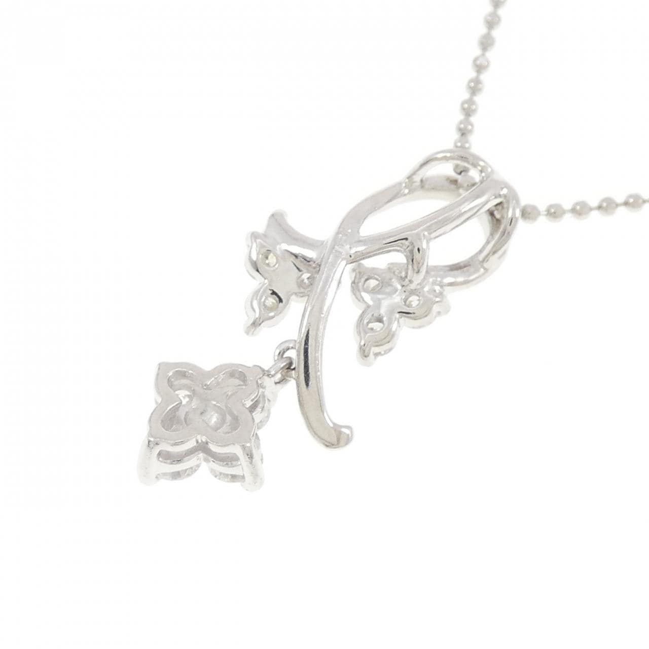PT850 フラワー ダイヤモンド ネックレス 0.41CT