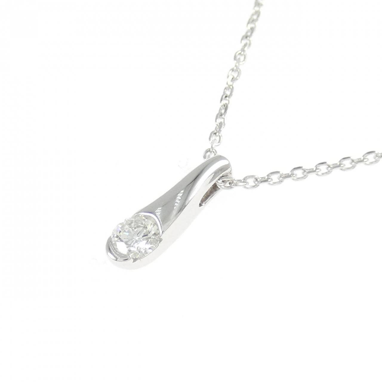K18WG ダイヤモンド ネックレス 0.24CT