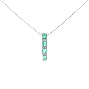 K18WG エメラルド ネックレス 0.93CT