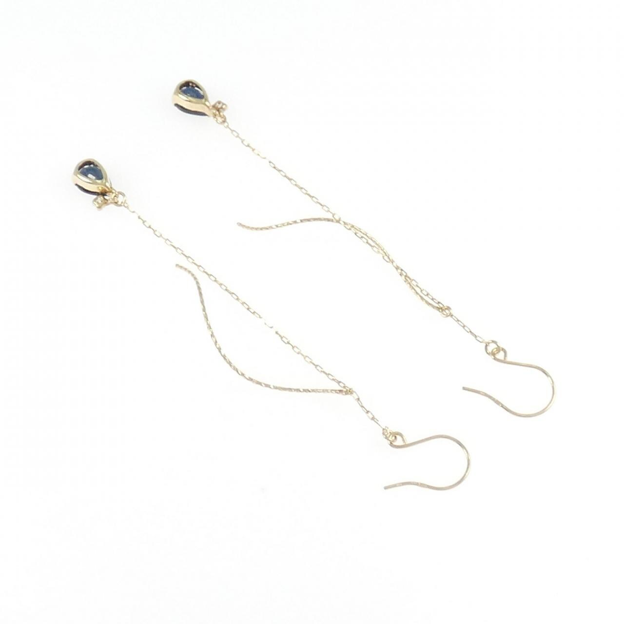 K10YG Sapphire Earrings