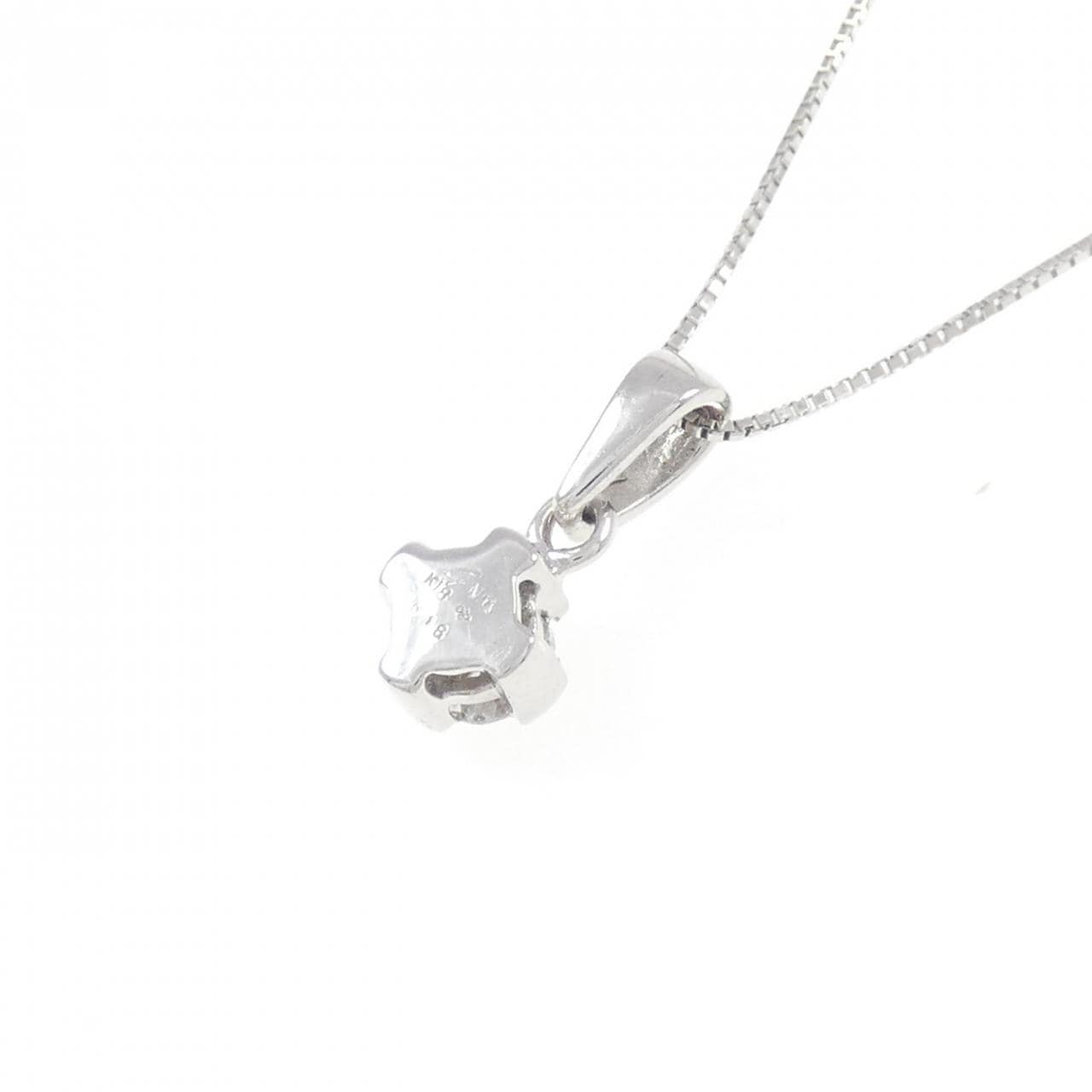 K18WG ダイヤモンド ネックレス 0.18CT