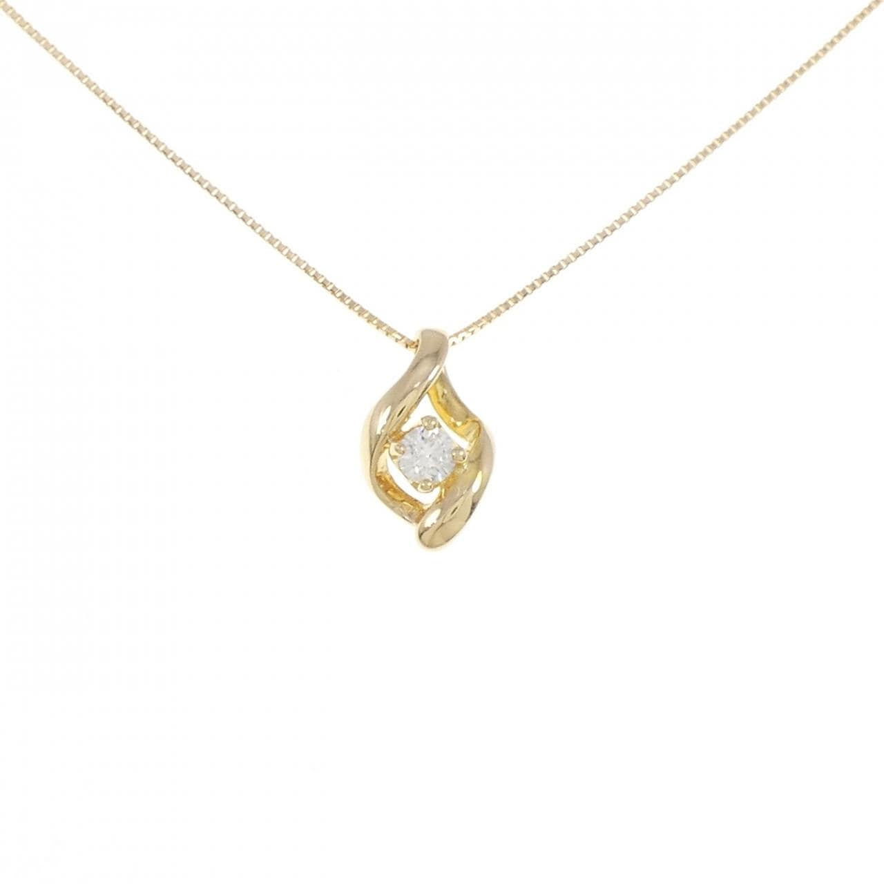 K18YG ダイヤモンド ネックレス 0.13CT