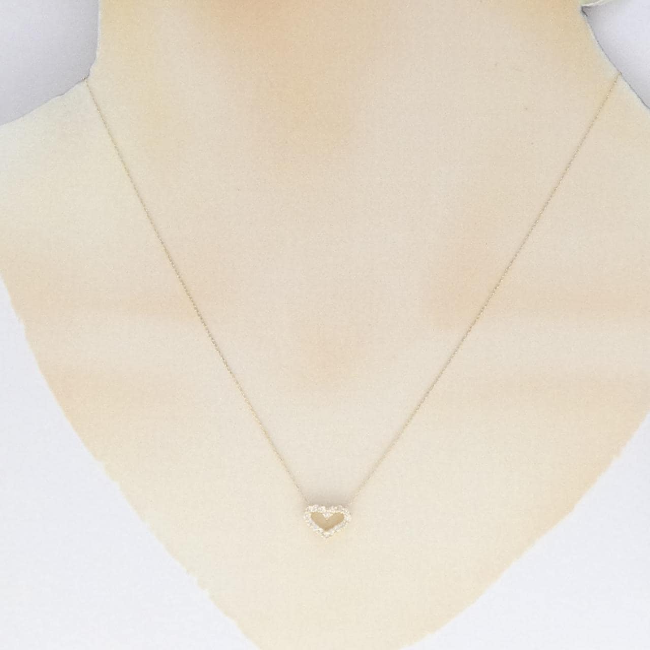 【新品】K18YG ハート ダイヤモンド ネックレス 0.20CT