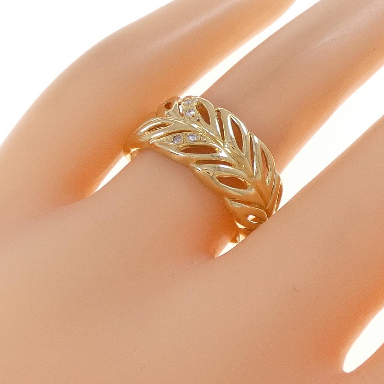 K18YG ダイヤモンド リング 0.02CT