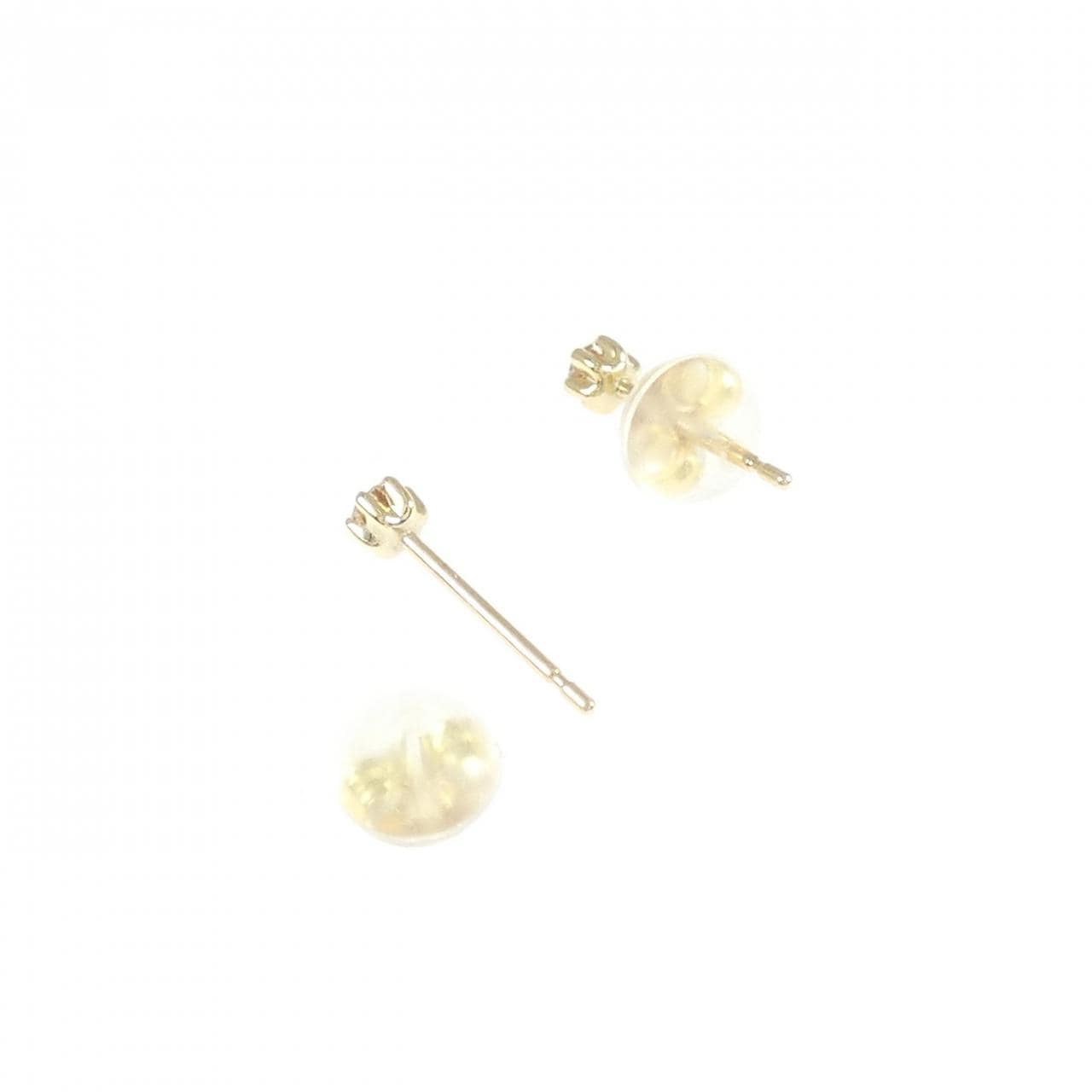 K18YG ソリティア ダイヤモンド ピアス 0.10CT