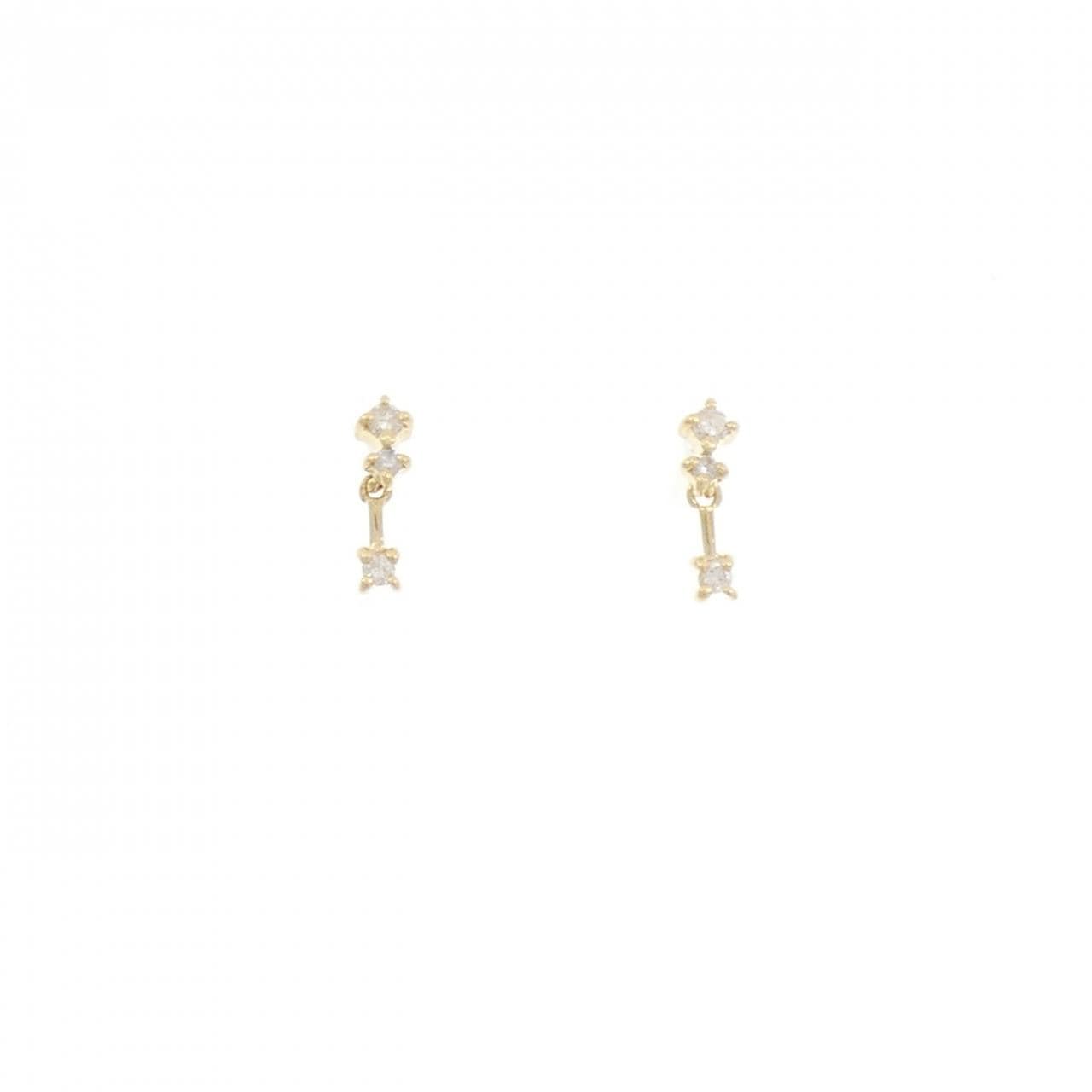K18YG ダイヤモンド ピアス 0.04CT