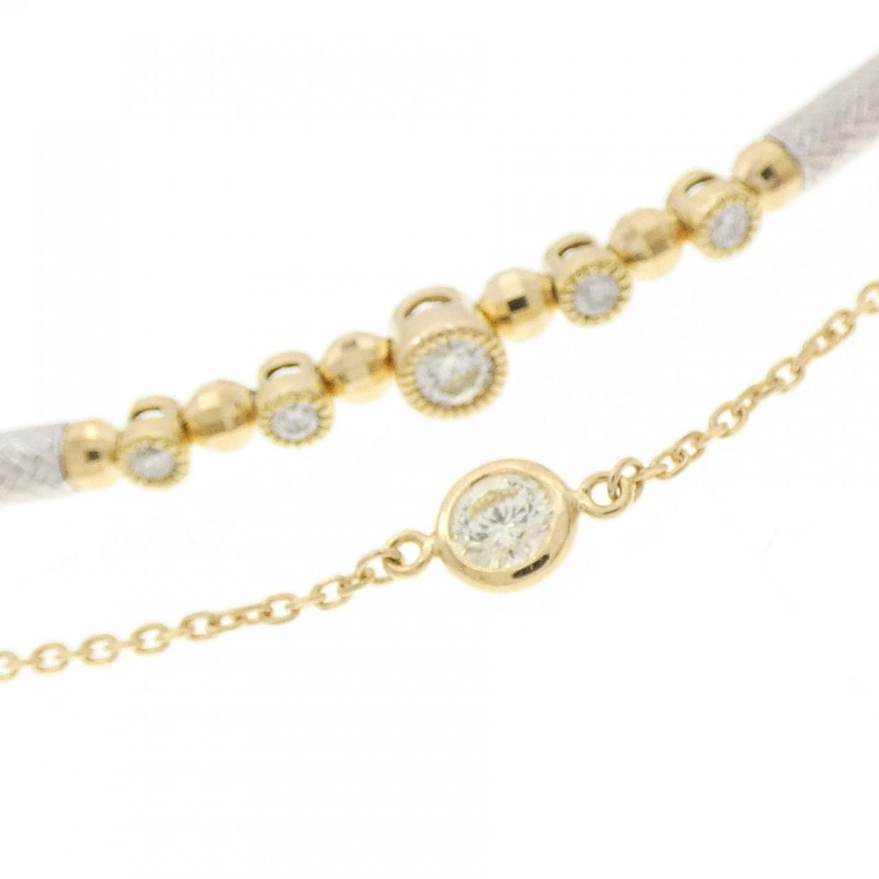 K18YG/K18WG ダイヤモンド バングル 0.287CT