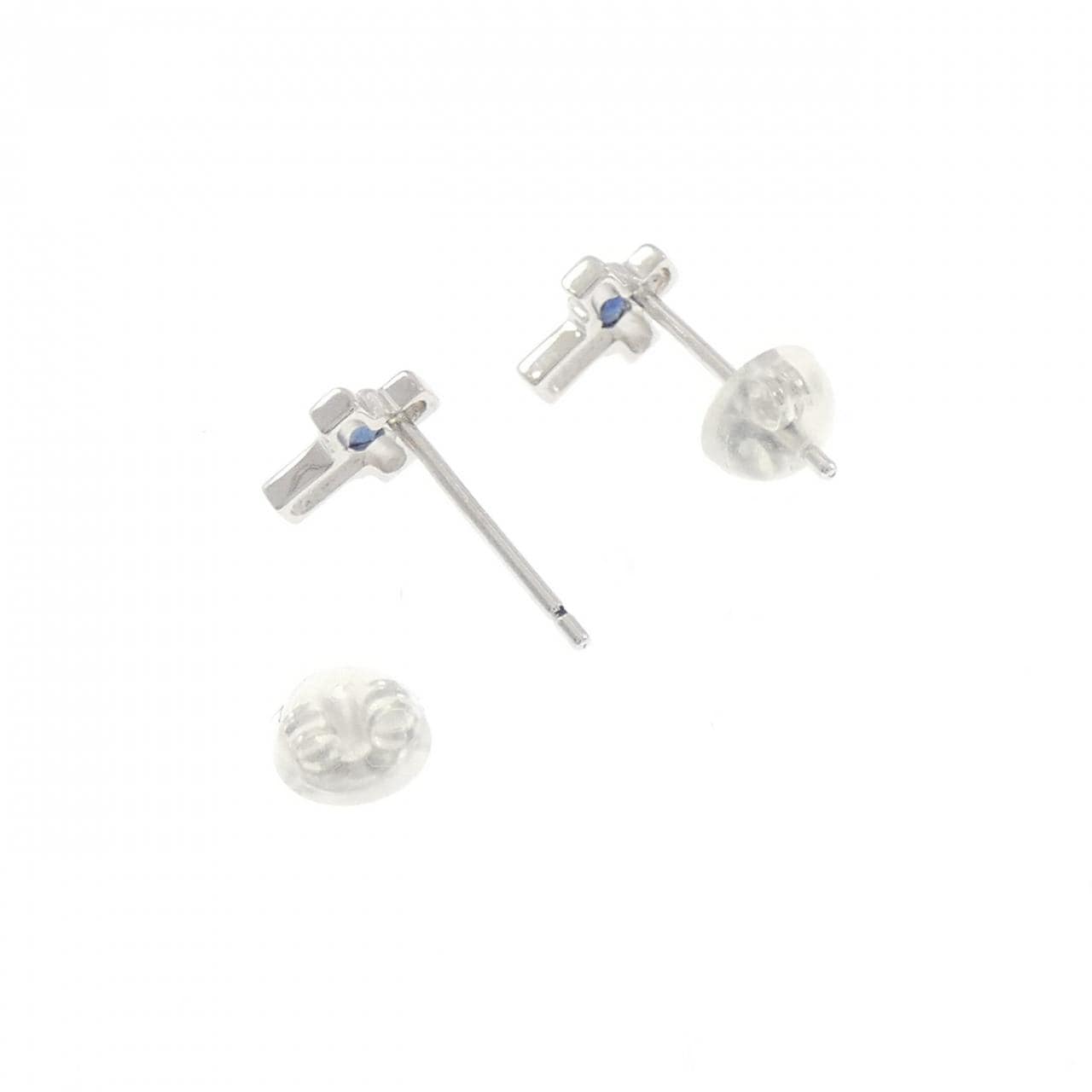 PT900 クロス サファイヤ ピアス