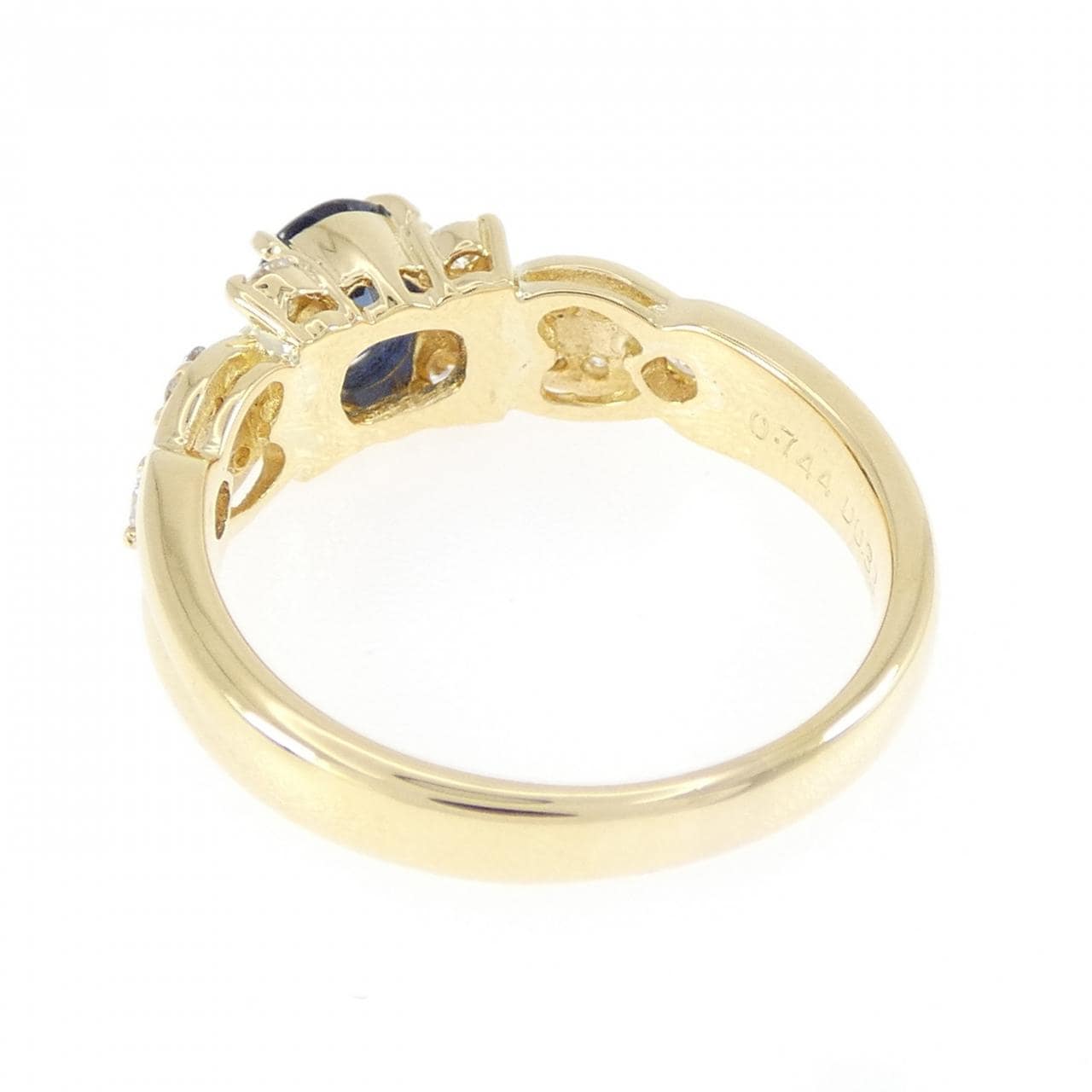 K18YG サファイヤ リング 0.744CT