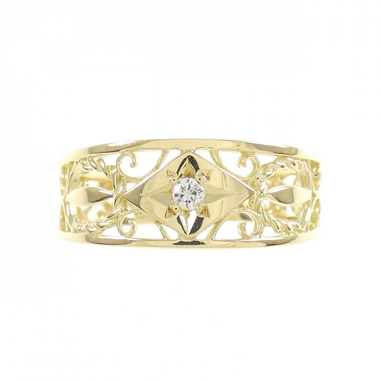K18YG ダイヤモンド リング 0.03CT
