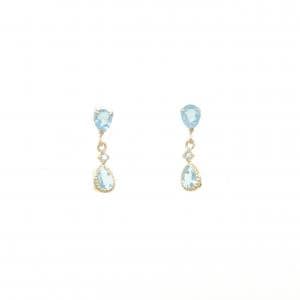 K18YG ブルートパーズ ピアス