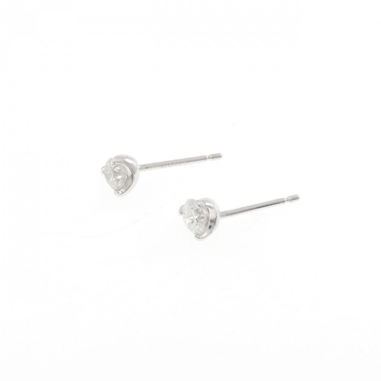 PT900 ソリティア ダイヤモンド ピアス 0.30CT