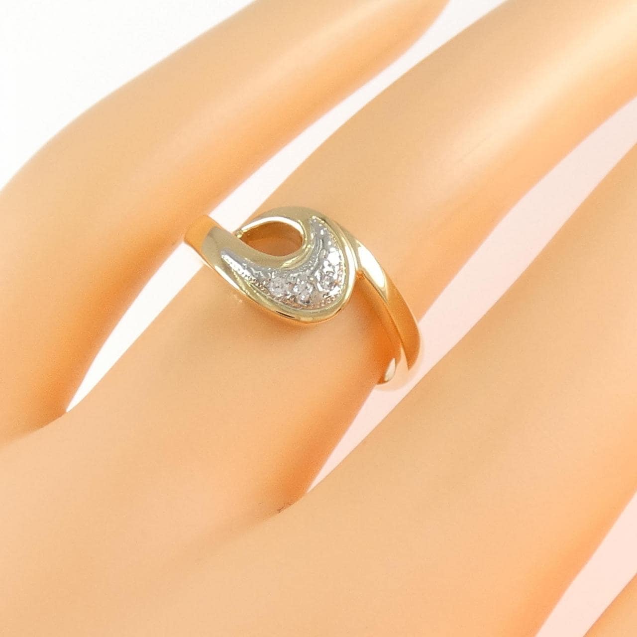 K18PG/PT ダイヤモンド リング 0.04CT