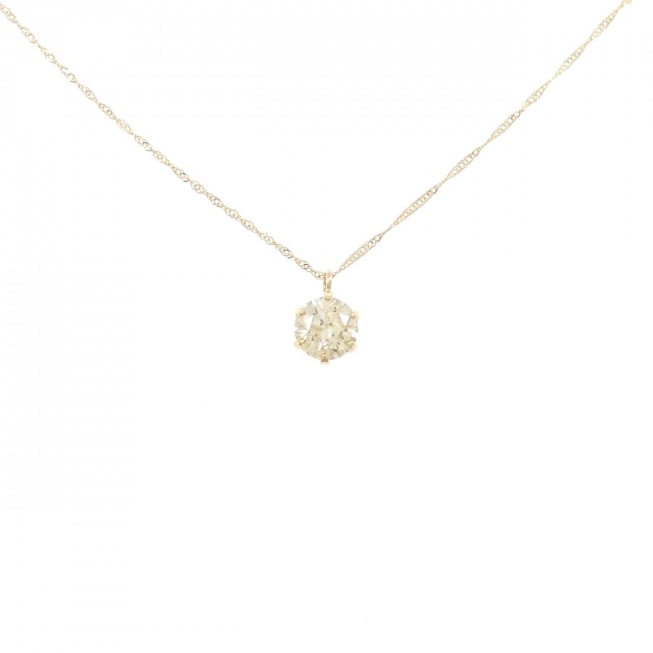 K18YG ソリティア ダイヤモンド ネックレス 0.60CT
