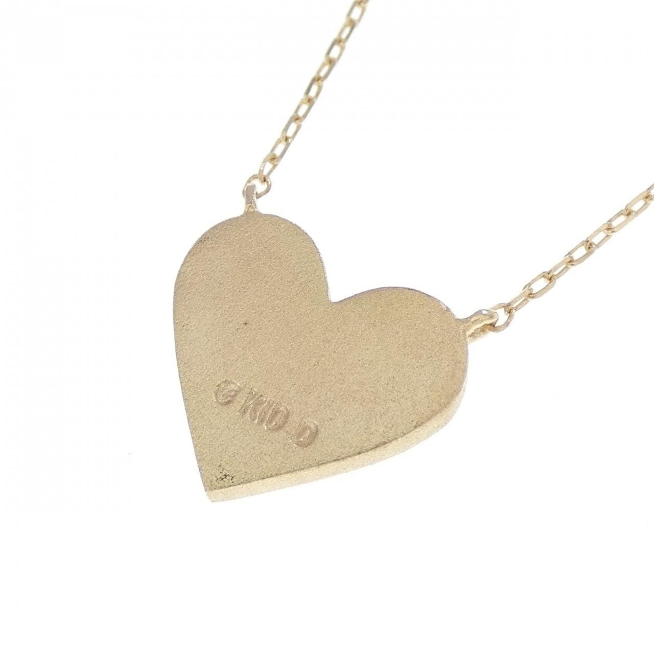 K10YG ハート ダイヤモンド ネックレス