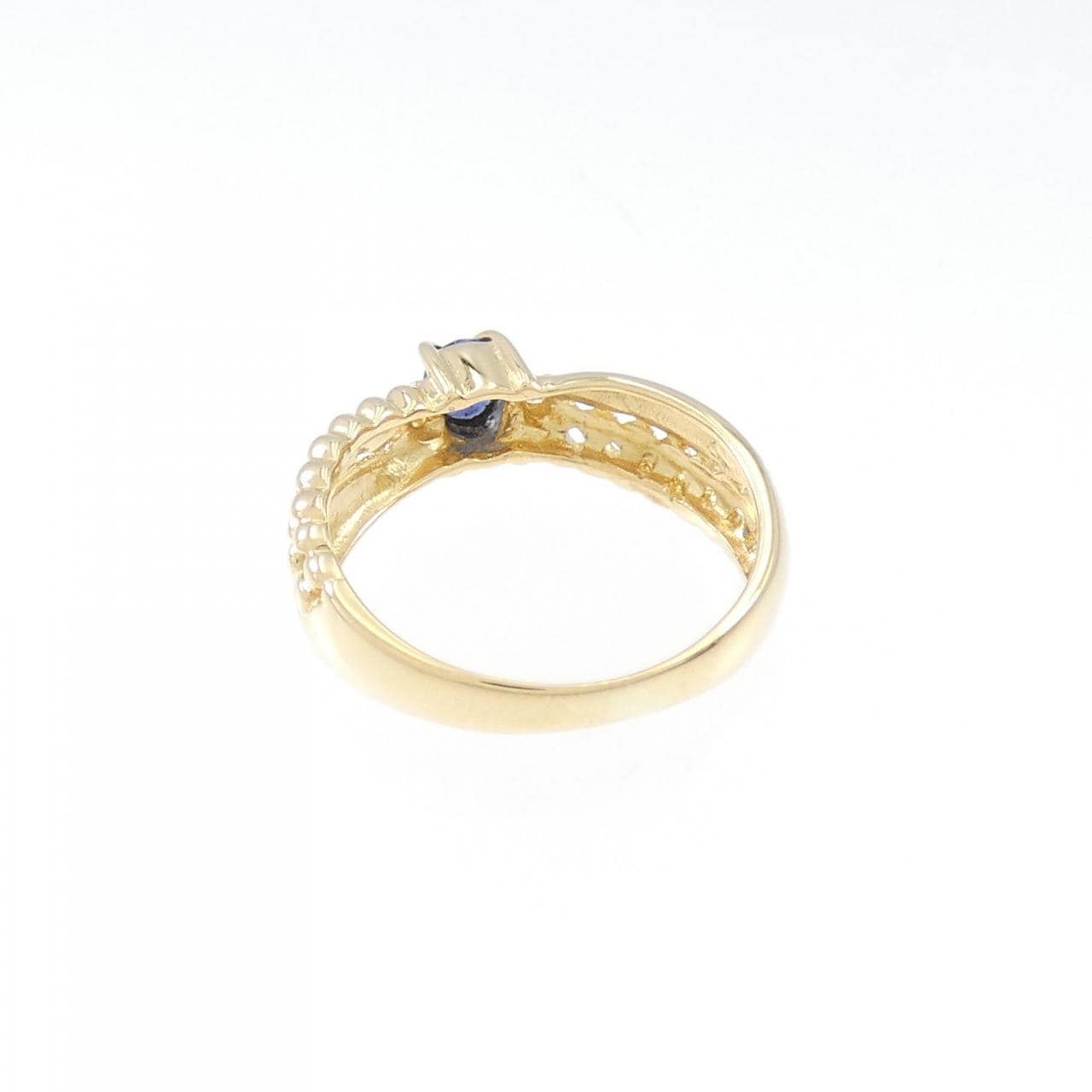 K18YG sapphire pinky ring