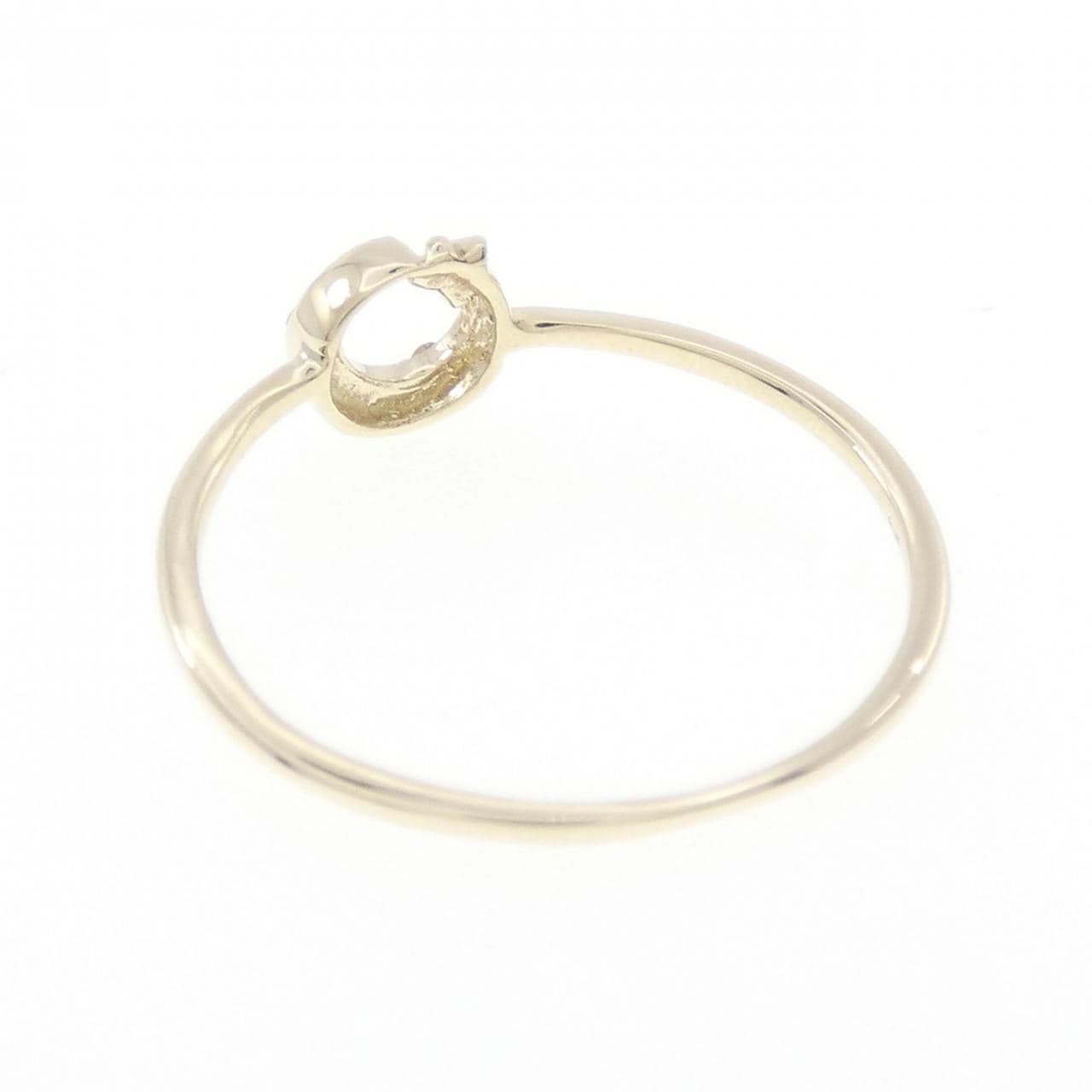 K10YG Moon x Star Diamond Ring 0.02CT