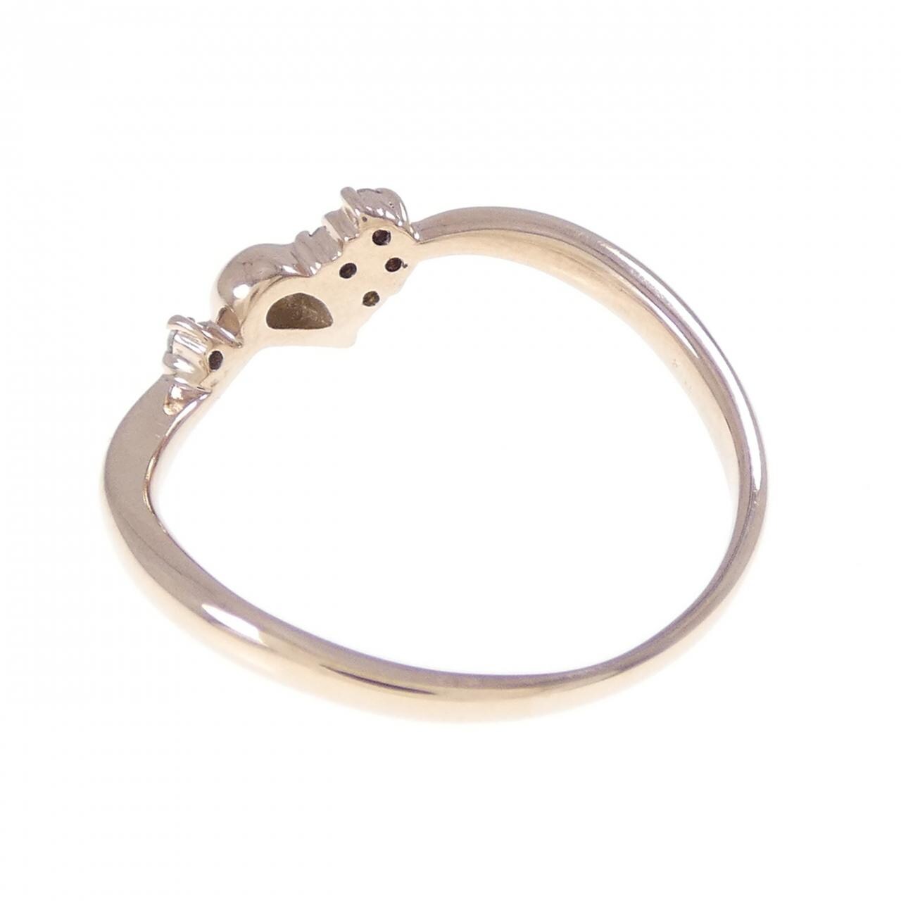 K10PG ハート ダイヤモンド リング 0.03CT