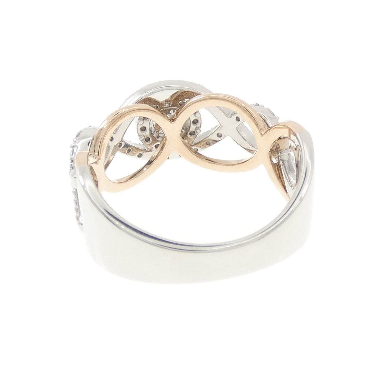 PT900/K18PG ダイヤモンド リング 0.30CT