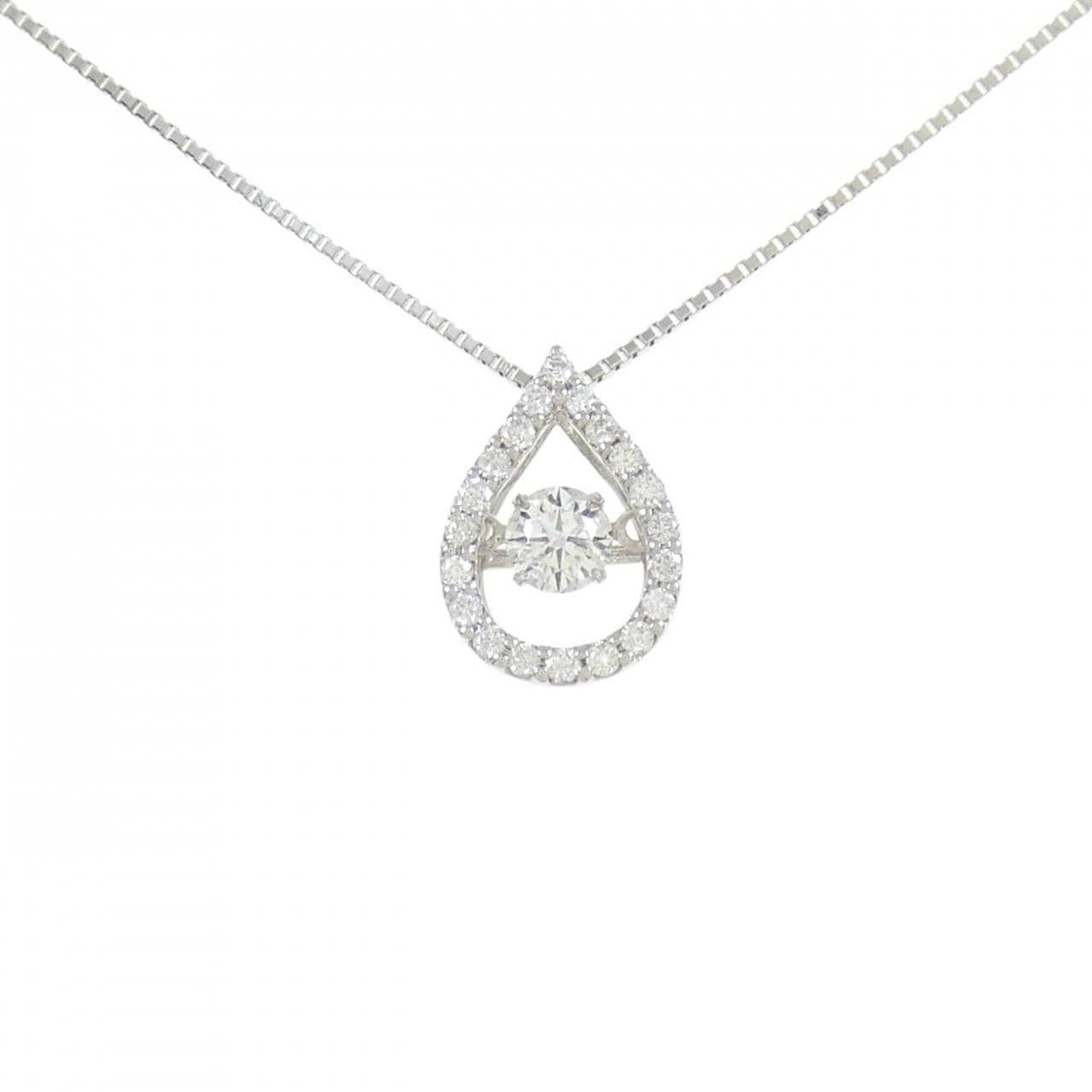 [BRAND NEW] PT Diamond Necklace 0.245CT D SI2 Good