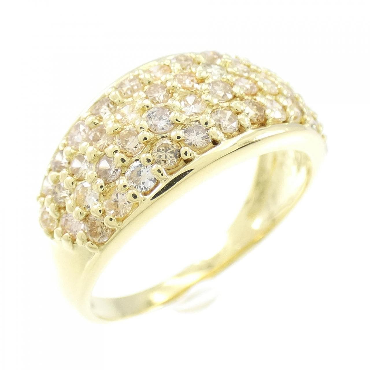 K18YG pave Diamond ring 1.00CT