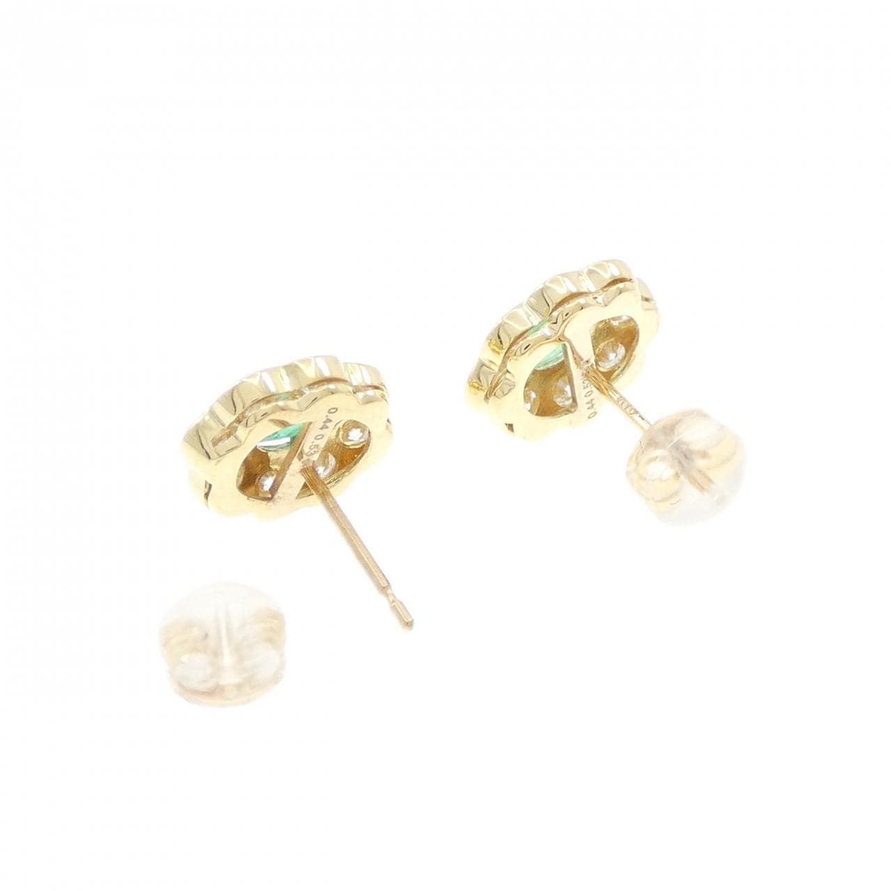 K18YG Emerald Earrings 0.88CT