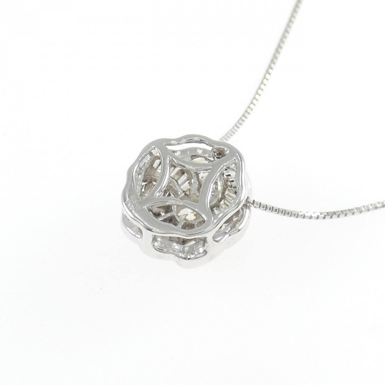 K18WG ダイヤモンド ネックレス 0.37CT