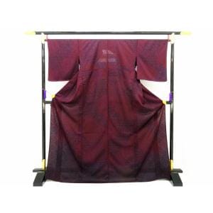 【新品】単衣　紋紗織訪問着　友禅加工ボカシ染