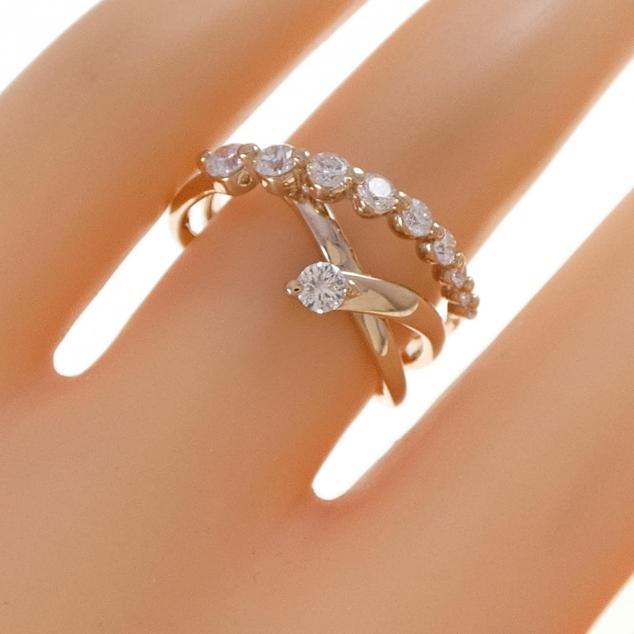 K18PG ダイヤモンド リング 0.54CT