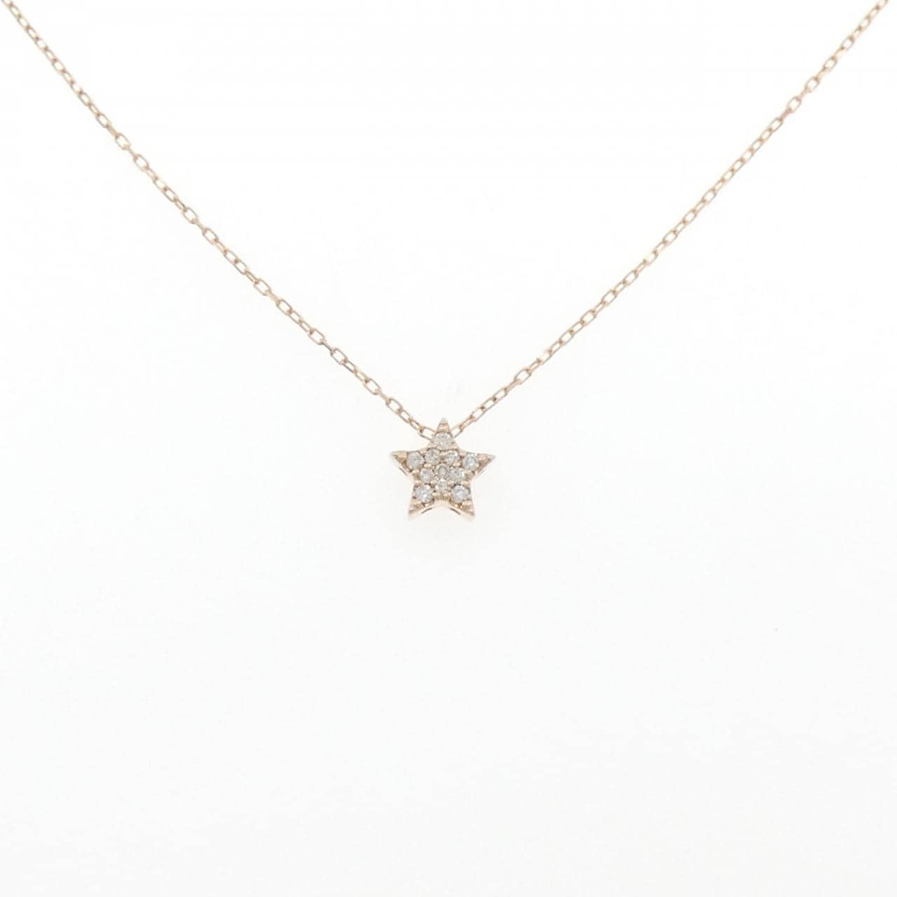 K18PG 星形鑽石項鍊 0.06克拉