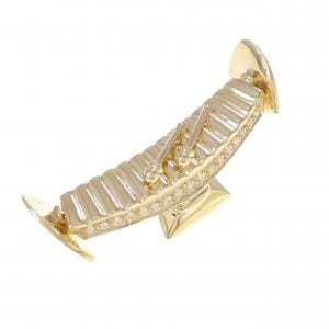 750YG ダイヤモンド ブローチ